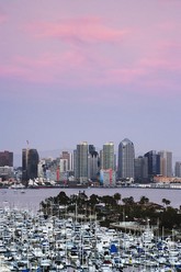 Photo:  San Diego Skyline and Marina at Dusk
